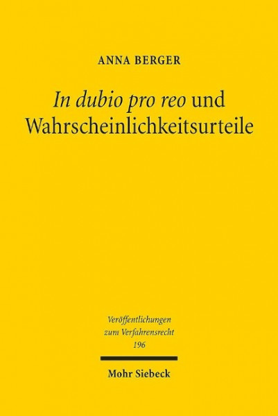 In dubio pro reo und Wahrscheinlichkeitsurteile