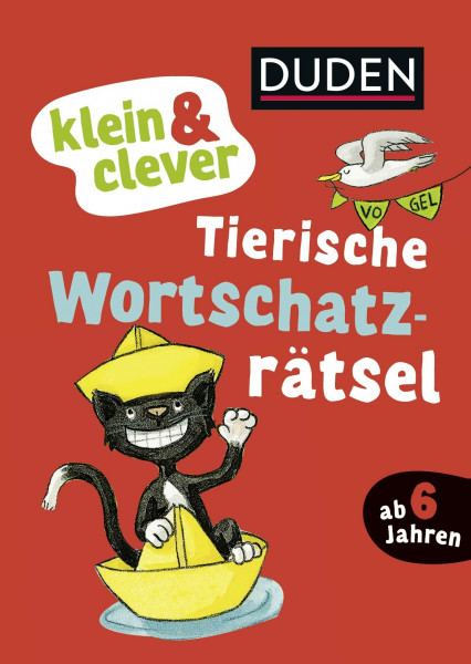 Duden: klein & clever: Tierische Wortschatz-Rätsel: Mini-Block für unterwegs (Rätselblock Lesen lernen 1. Klasse, Band 17)