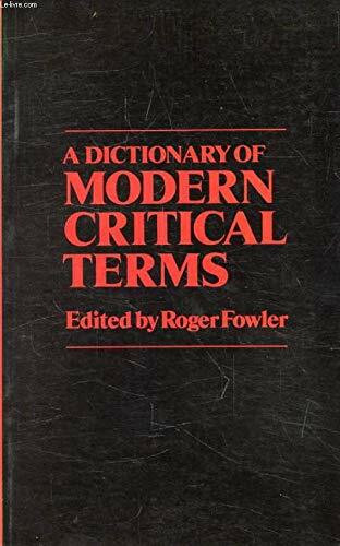 Dictionary of Modern Critical Terms