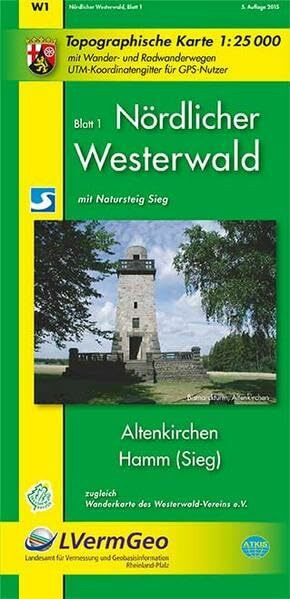 Topographische Karten Rheinland-Pfalz, Wandern im nördlichen Westerwald: Topographische Karte 1:25000 mit Wander- und Radwanderwegen und dem ... Rheinland-Pfalz 1:15000 /1:25000)