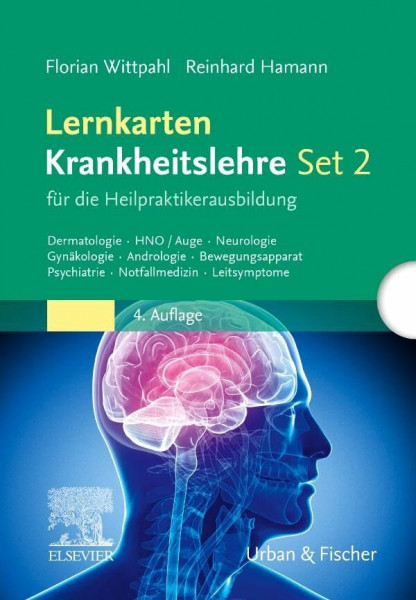 Lernkarten Krankheitslehre Set 2 für die Heilpraktikerausbildung: Dermatologie, HNO, Auge, Neurologie, Gynäkologie, Andrologie, Bewegungsapparat, Psychiatrie, Notfallmedizin, Leitsymptome