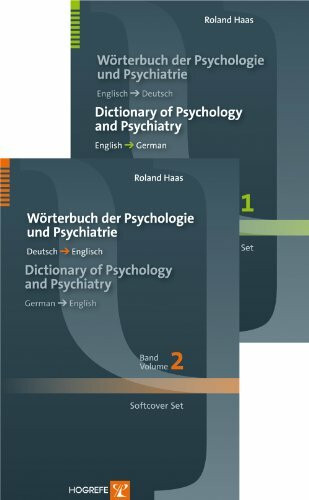 Dictionary of Psychology and Psychiatry / Wörterbuch der Psychologie und Psychiatrie: Softcover set edition (2 vols): English-German / German-English; ... English-German / German-English