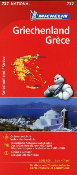 Michelin Nationalkarte Griechenland 1 : 700 000