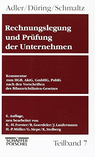 Rechnungslegung und Prüfung der Unternehmen (Gesamtausgabe) / Rechnungslegung und Prüfung der Unternehmen Teilband 7: Kommentar zum HGB, AktG, GmbHG, ... Vorschriften des Bilanzrichtliniengesetzes